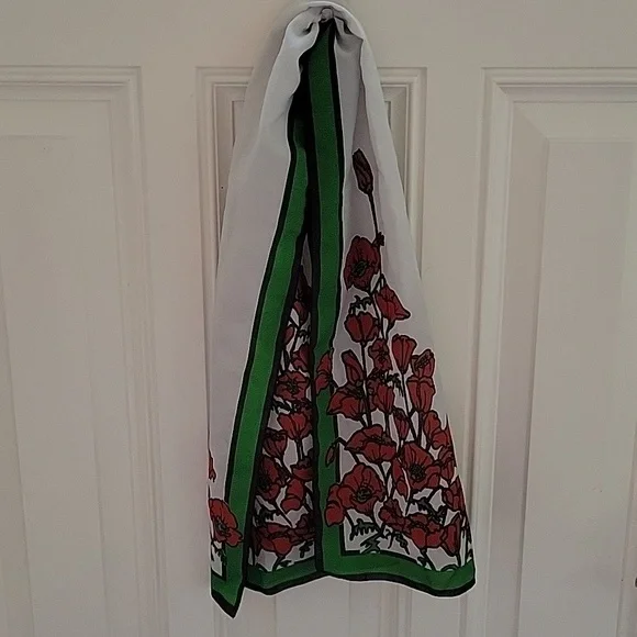 Floral Poppy Scarf 42 in. - Picture 4 of 4